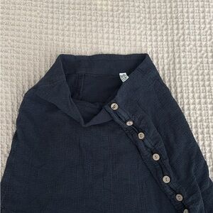 Free People Charcoal Textured Top